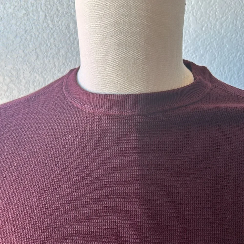Banana Republic Men's Textured Double Knit Crew Pullover, Rust, Size Small, NWT